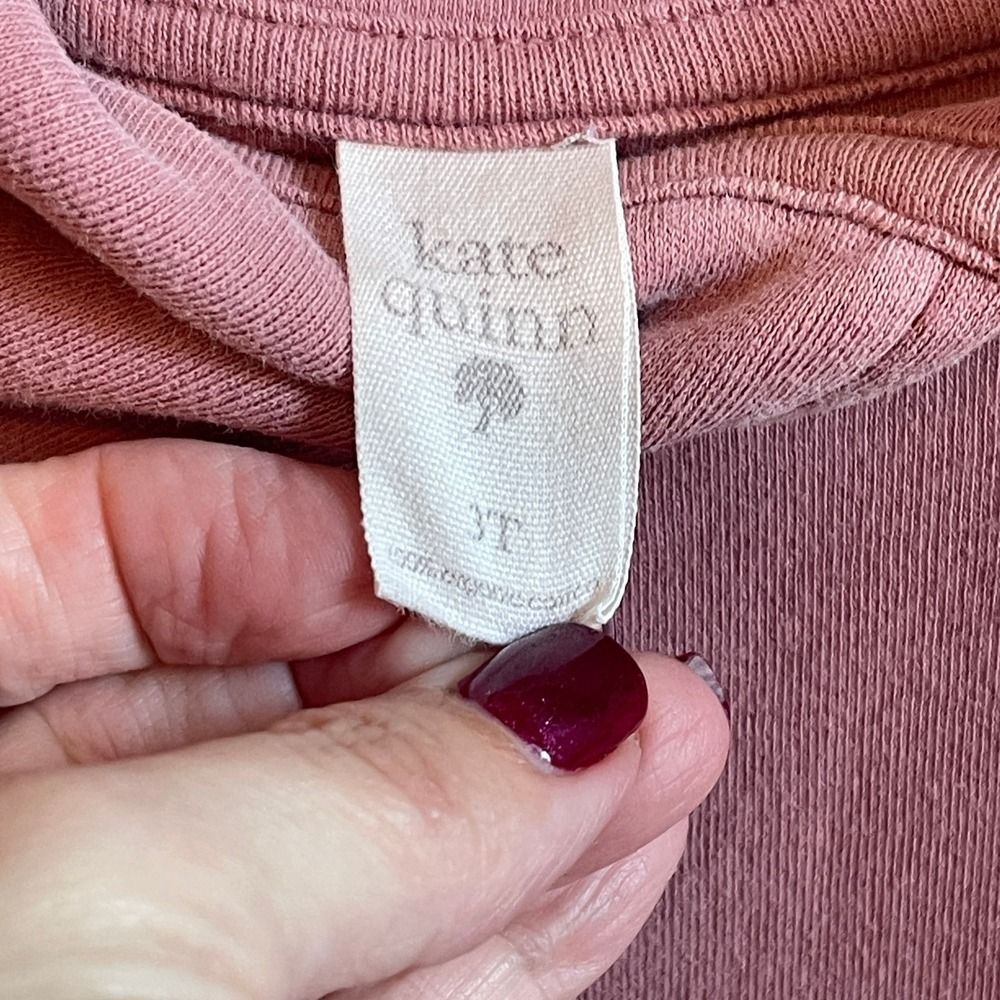 Kate Quinn Asymetrical Tunic Dress | 3T | Mauve Pink Organic Cotton Pockets - Picture 3 of 6